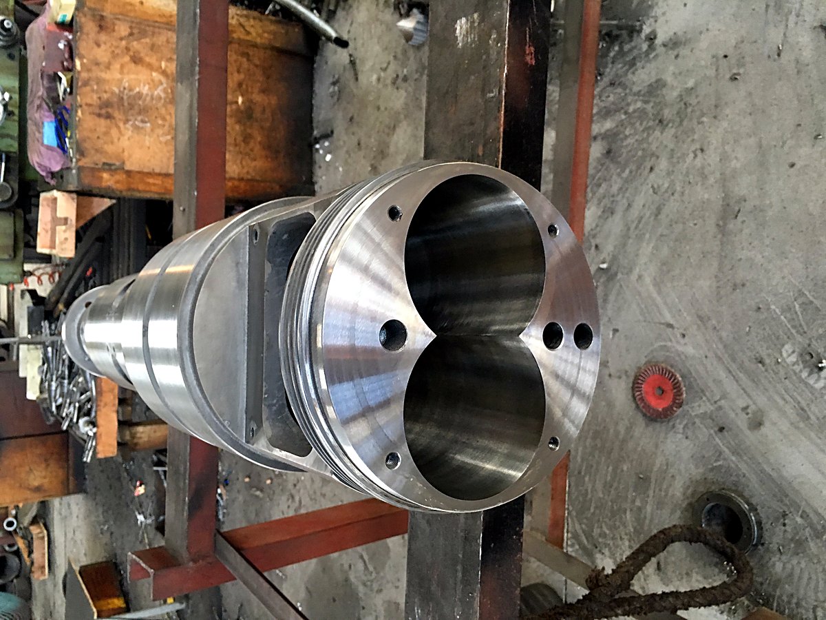 Bimetallic Twin Barrel for Recycled PVC - screw barrel